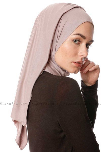 Melek - Stengrå Premium Jersey Hijab - Ecardin