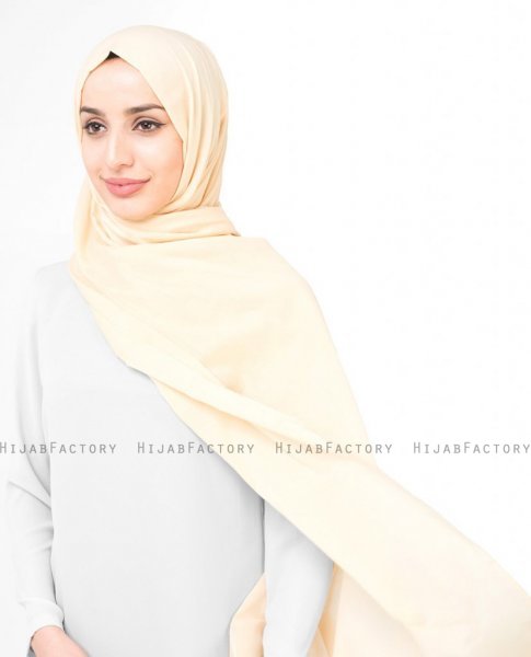 Mellow Buff - Creme Bomull Voile Hijab Sjal InEssence Ayisah 5TA42b