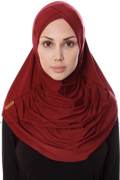 Mia - Bordeaux One-Piece Al Amira Hijab - Ecardin