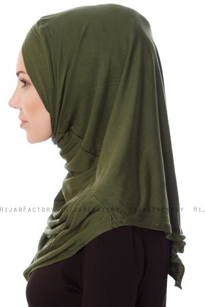 Mia - Khaki One-Piece Al Amira Hijab - Ecardin