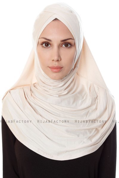 Mia - Ljus Beige One-Piece Al Amira Hijab - Ecardin