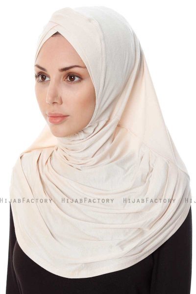 Mia - Ljus Beige One-Piece Al Amira Hijab - Ecardin