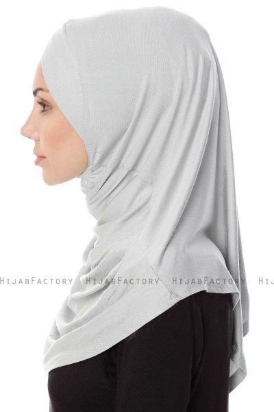 Mia - Ljusgrå One-Piece Al Amira Hijab - Ecardin
