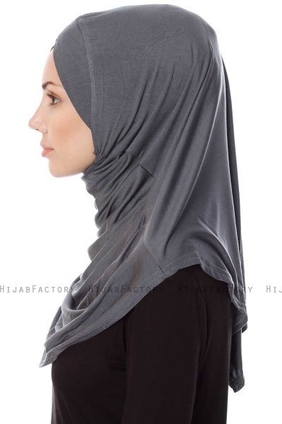 Mia - Mörkgrå One-Piece Al Amira Hijab - Ecardin