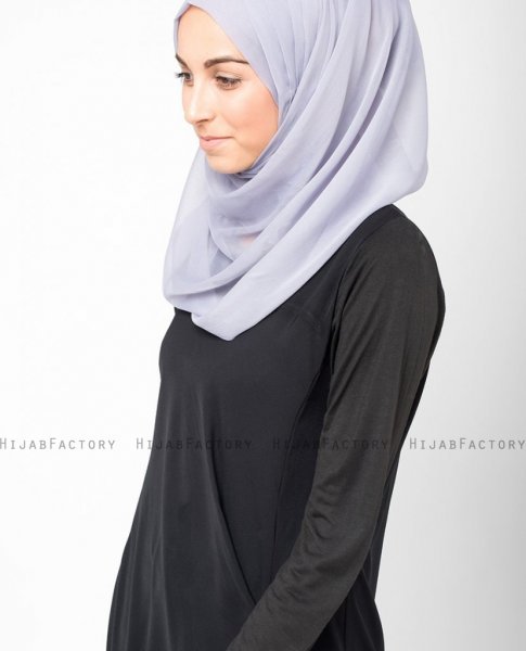 Misty Lilac - Ljuslila Poly Chiffon Hijab 5RA33a