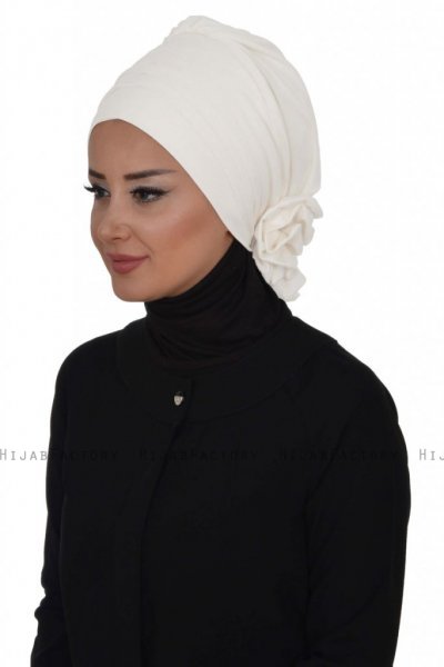 Monica - Vit Bomull Turban - Ayse Turban
