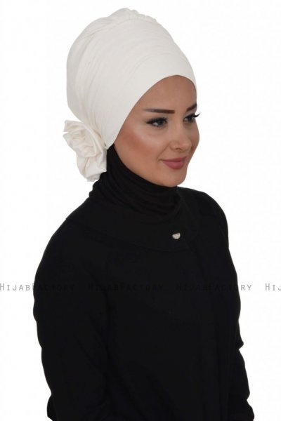 Monica - Vit Bomull Turban - Ayse Turban
