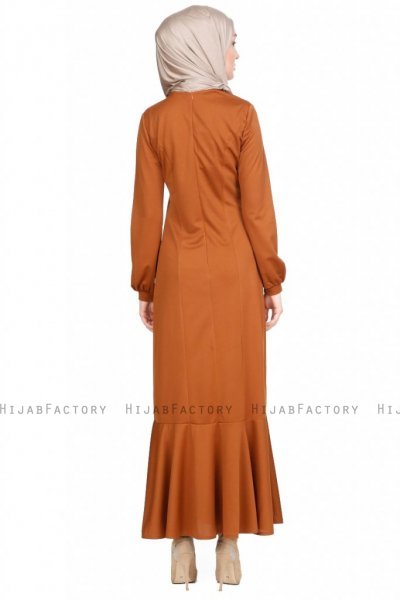 Nadia Kamelbrun Klänning Med Volang Miss Halima 280236d