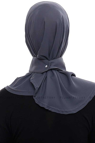 Narin - Antracit Praktisk One Piece Crepe Hijab