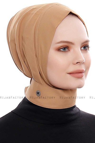 Narin - Camel Praktisk One Piece Crepe Hijab