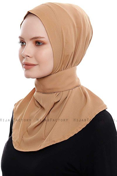 Narin - Camel Praktisk One Piece Crepe Hijab