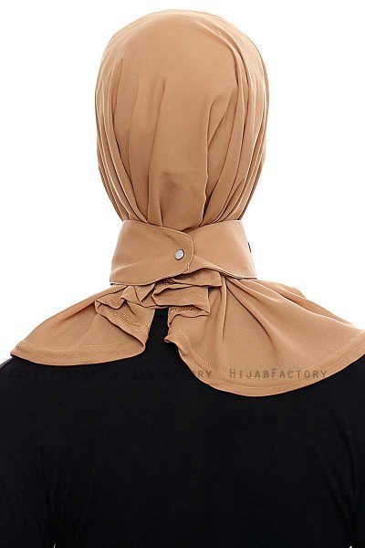 Narin - Camel Praktisk One Piece Crepe Hijab