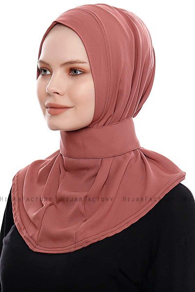 Narin - Clay Praktisk One Piece Crepe Hijab