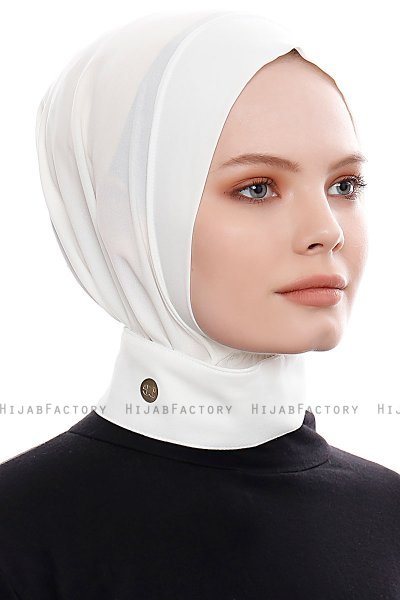 Narin - Creme Praktisk One Piece Crepe Hijab