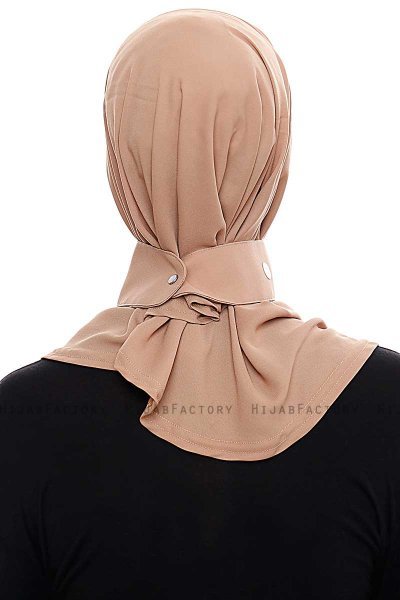 Narin - Gold Praktisk One Piece Crepe Hijab