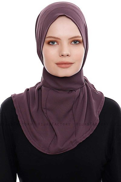 Narin - Lila Praktisk One Piece Crepe Hijab