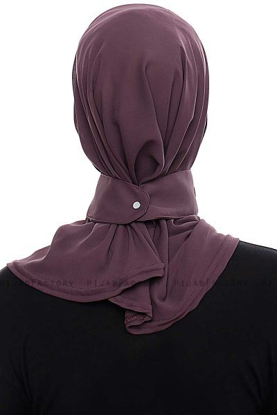 Narin - Lila Praktisk One Piece Crepe Hijab