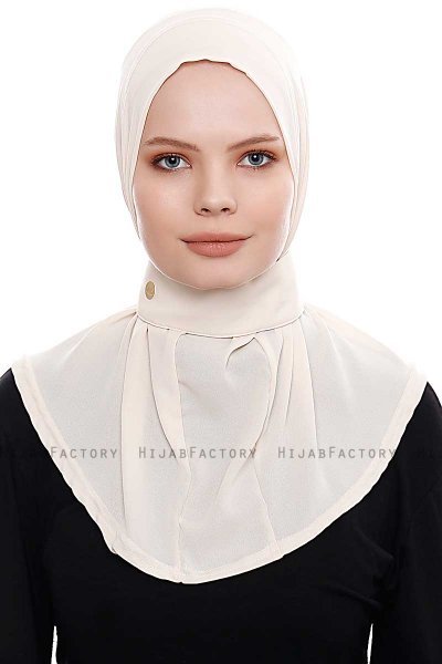 Narin - Ljus Beige Praktisk One Piece Crepe Hijab