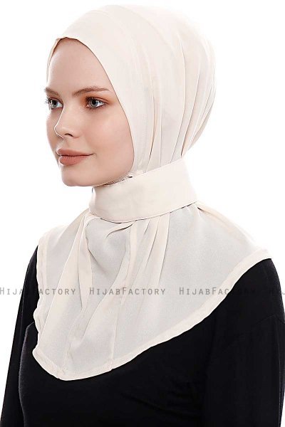 Narin - Ljus Beige Praktisk One Piece Crepe Hijab