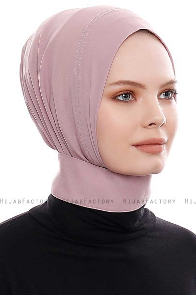 Narin - Mörkrosa Praktisk One Piece Crepe Hijab