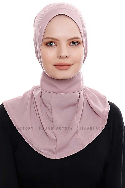 Narin - Mörkrosa Praktisk One Piece Crepe Hijab