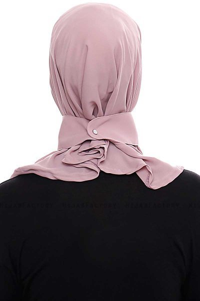 Narin - Mörkrosa Praktisk One Piece Crepe Hijab