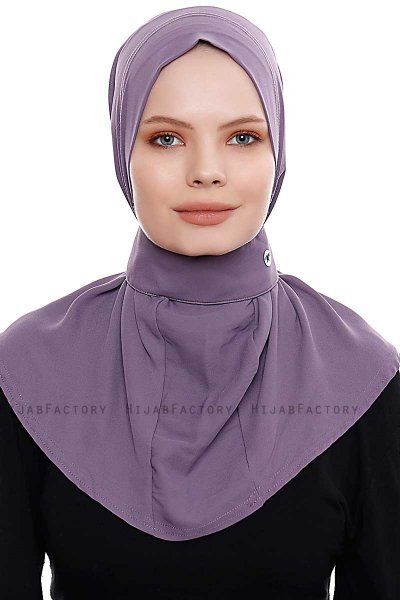 Narin - Plommon Praktisk One Piece Crepe Hijab