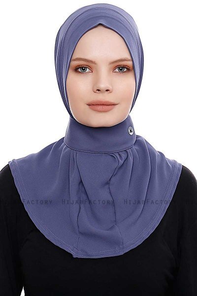 Narin - Royal Blue Praktisk One Piece Crepe Hijab