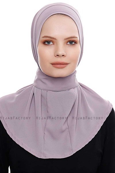 Narin - Stengrå Praktisk One Piece Crepe Hijab