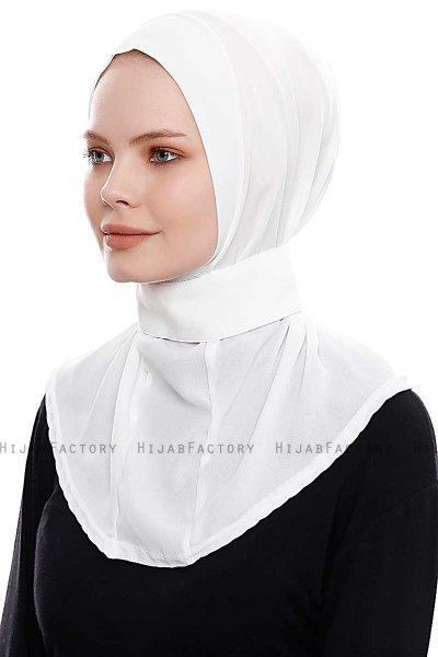 Narin - Vit Praktisk One Piece Crepe Hijab