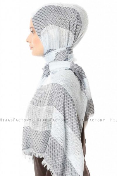 Necla - Blå Tvåfärgad Hijab - Özsoy