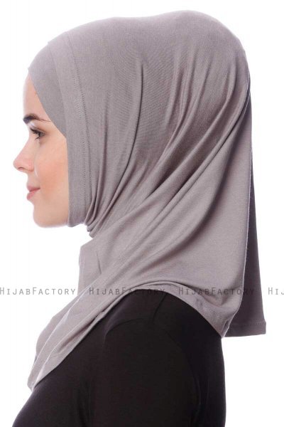 Nehir - Ljusgrå 2-Piece Al Amira Hijab