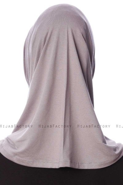 Nehir - Ljusgrå 2-Piece Al Amira Hijab