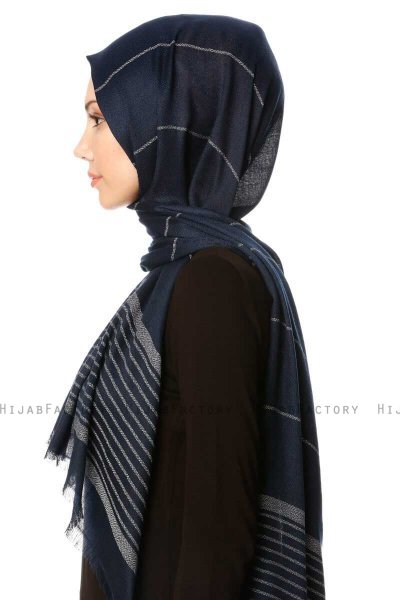 Nihal - Marinblå Hijab - Özsoy