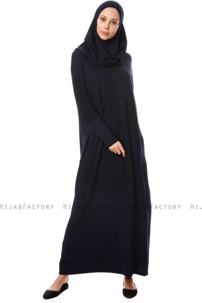 Nisa - Marinblå Bönedräkt - Miss Halima