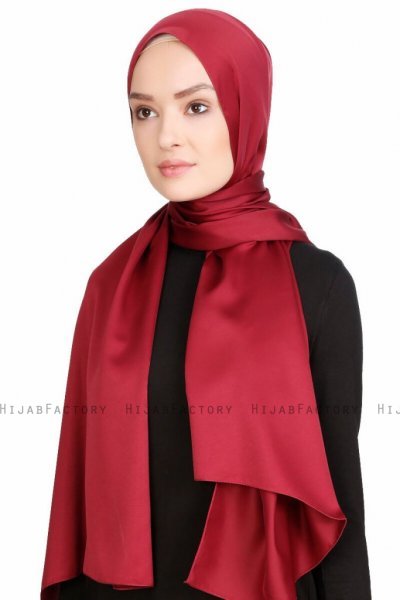 Nuray Glansig Bordeaux Hijab 8A15b