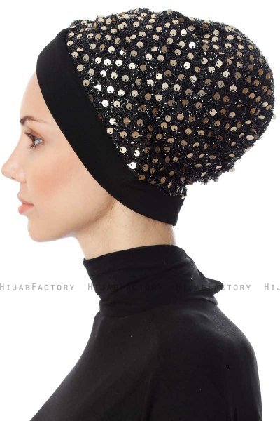 Nurten - Svart & Gold Turban