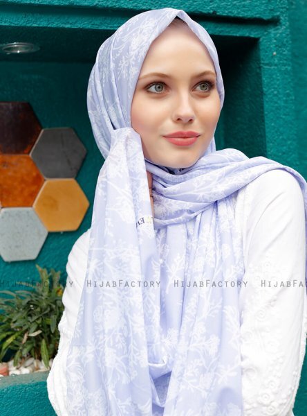 Pariza - Grå Mönstrad Hijab