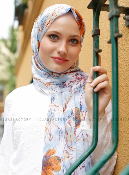 Pariza - Senapsgul Mönstrad Hijab