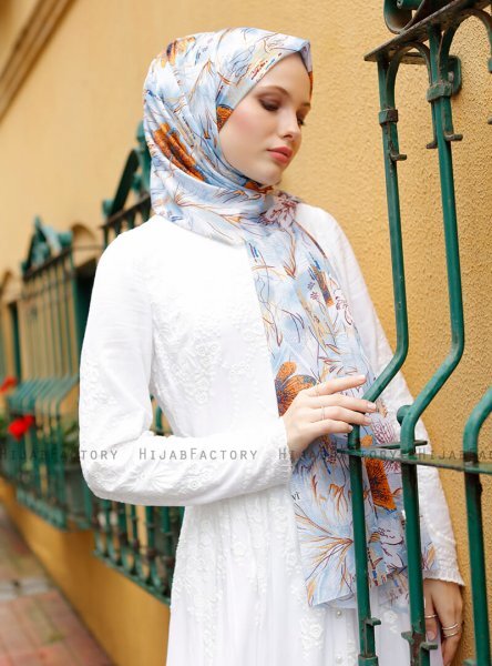 Pariza - Senapsgul Mönstrad Hijab