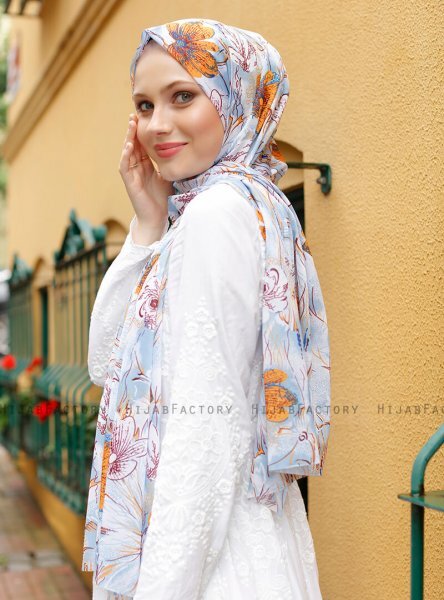 Pariza - Senapsgul Mönstrad Hijab