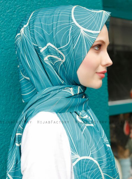 Pariza - Grön Mönstrad Hijab
