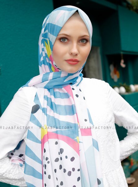 Pariza - Turkos Mönstrad Hijab