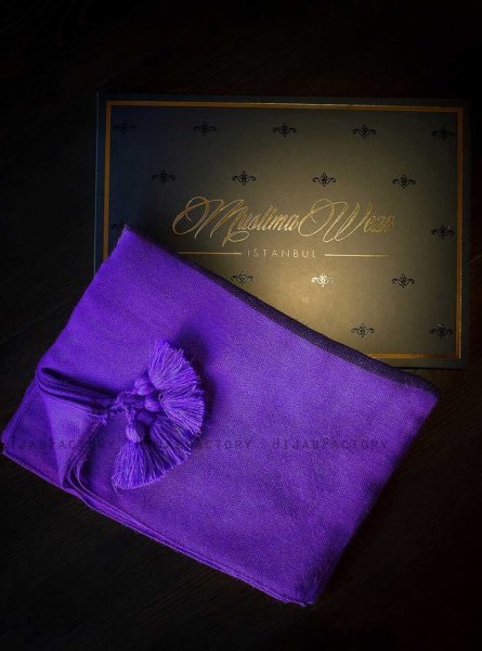 Queen Mörklila Hijab Sjal Muslima Wear 310115b
