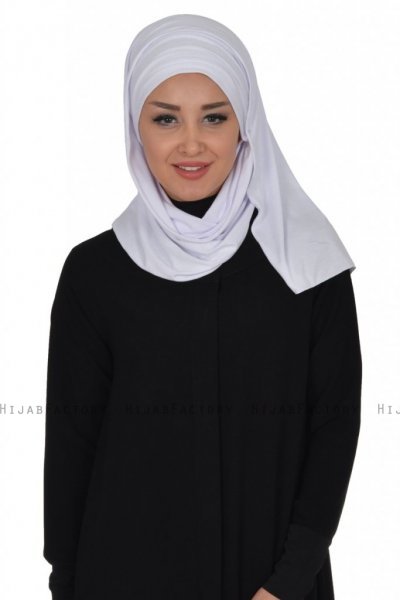 Rebecca - Vit Bomull Turban - Ayse Turban