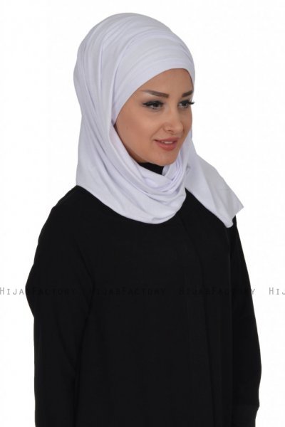 Rebecca - Vit Bomull Turban - Ayse Turban