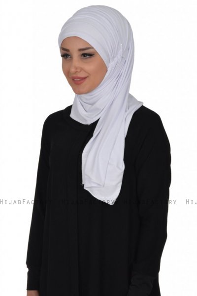 Rebecca - Vit Bomull Turban - Ayse Turban