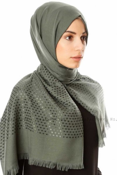 Reyhan - Mörk Khaki Hijab - Özsoy