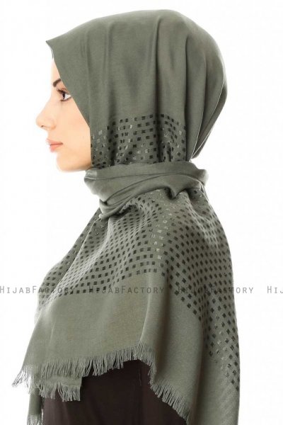 Reyhan - Mörk Khaki Hijab - Özsoy