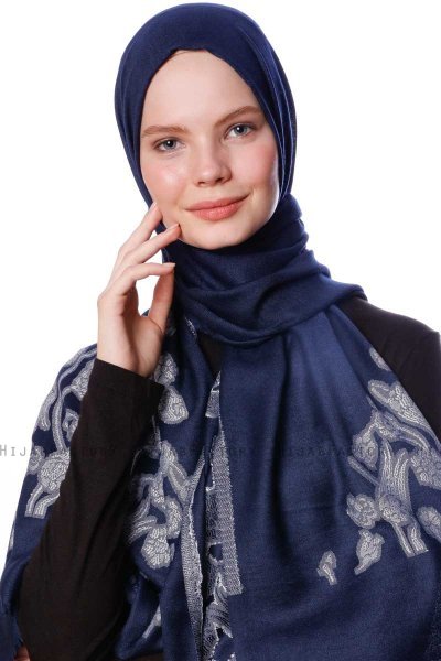 Roshan - Marinblå Hijab - Özsoy